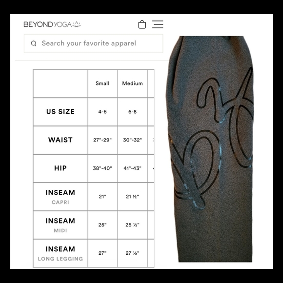 Beyond Yoga Barre3 B3 Script Leggings - Size Small - Picture 2 of 8